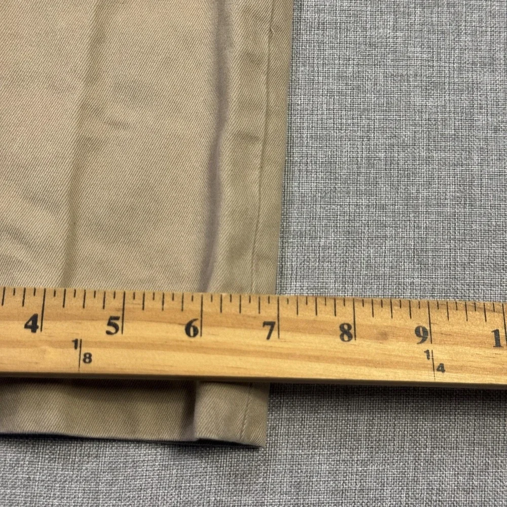 Lacoste Pants Mens 32x32 Beige Chino Regular Fit Zip Fly Flat Front Pockets